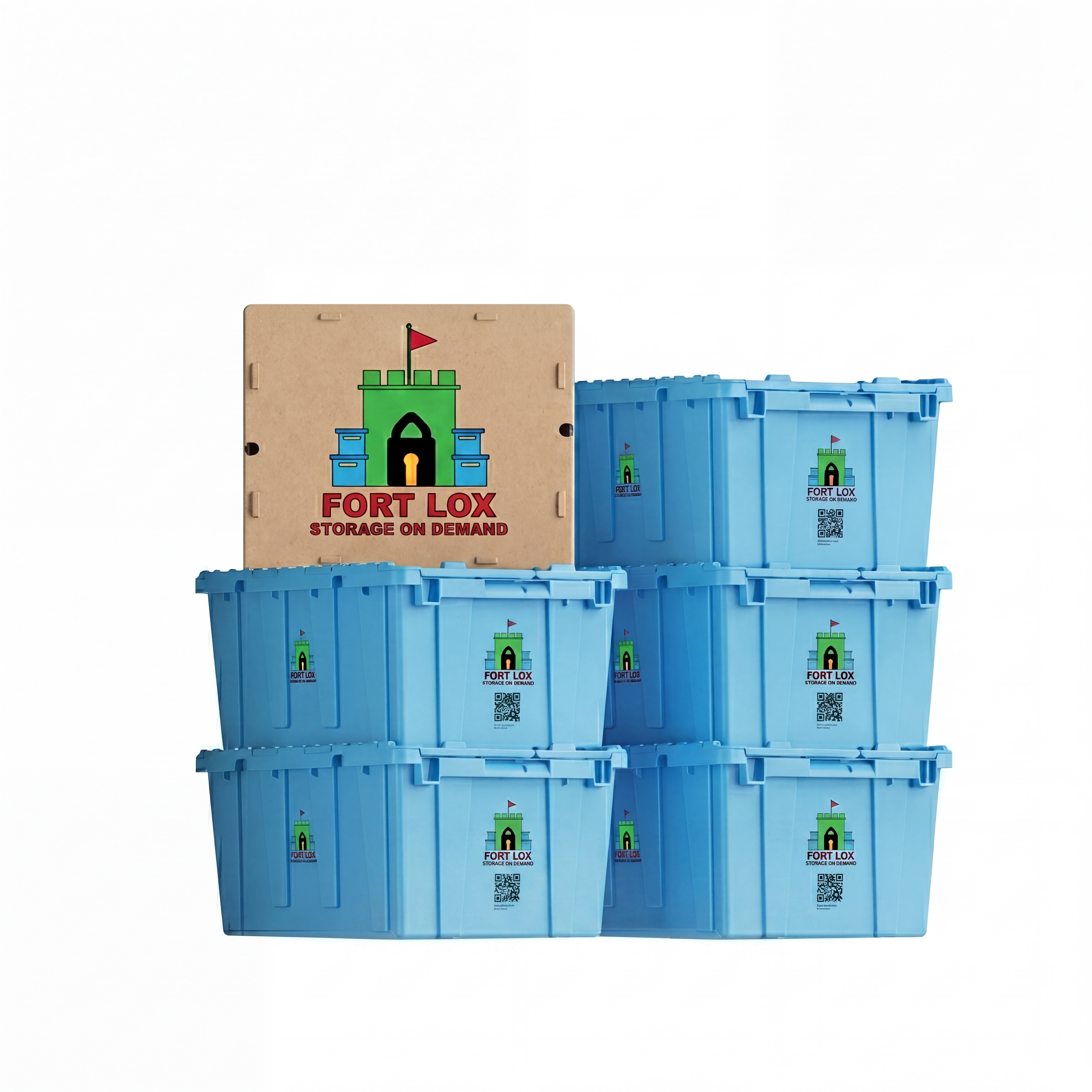 Six Fort Lox storage boxes